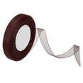 thumbnail image 1 of Uxcell 0.6 Inch x 50 Yard Organza Ribbon, Gift Wrapping Ribbon for Bouquet Cake Invitations Card Decoration, Dark Brown, 1 of 6