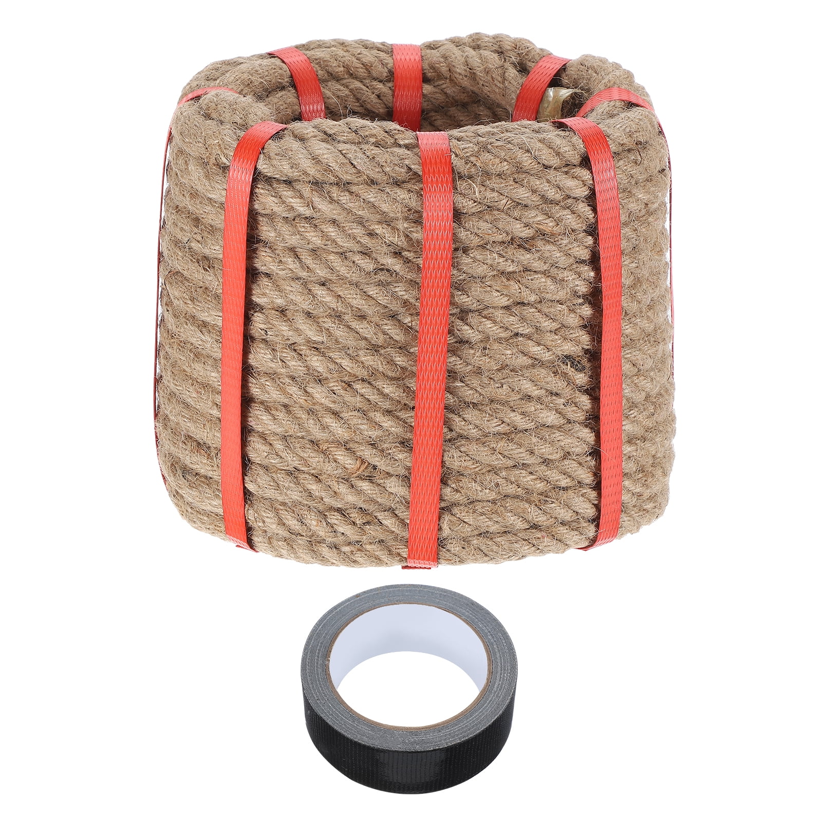 Uxcell Jute Rope Heavy Natural Thick Twisted Rope with Tape for Crafts ...