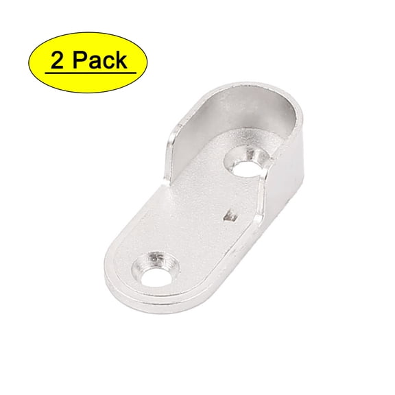Uxcell 0.6" Pipe Dia Metal Clothes Towel Flanged Socket, 2 Pack