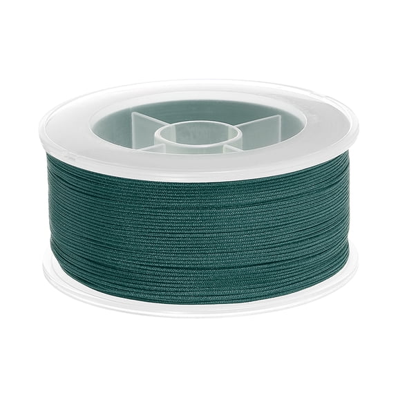 Uxcell 0.6 mm 109 Yards Nylon String, Bracelet String Braided Nylon Thread for Jewelry Making, Dark Green