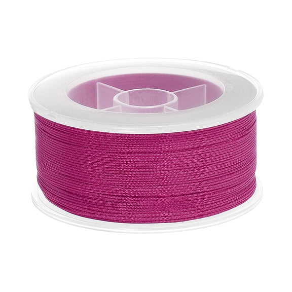 Uxcell 0.6 mm 109 Yards Nylon String, Bracelet String Braided Nylon Thread for Jewelry Making, Watermelon Red