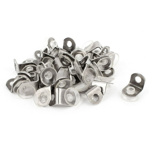Uxcell 0.6" x 0.5" Glass Suction Cup Shelf Support Bracket, 30 Pack