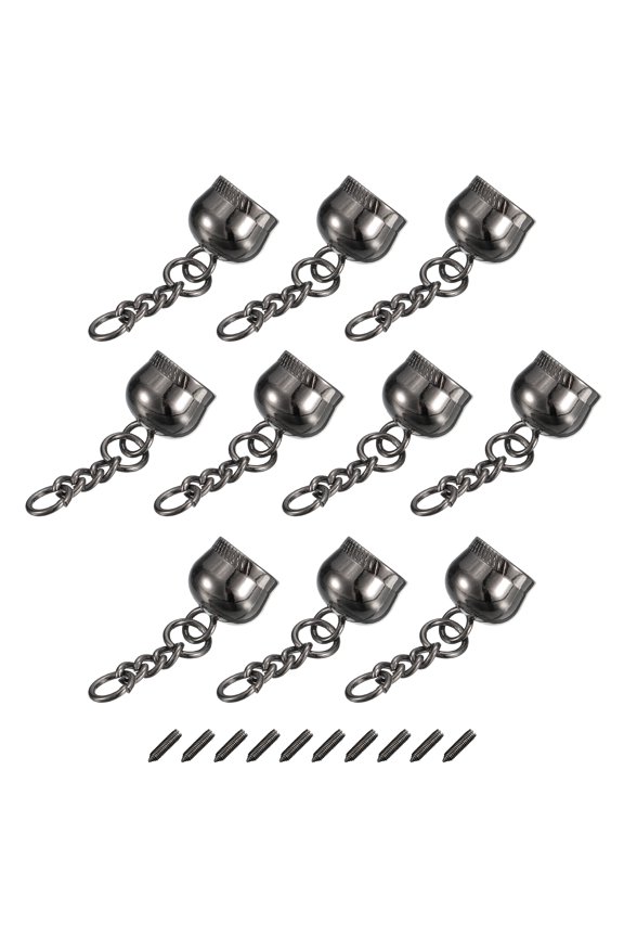 0.63" Cord End Cap Terminator Cord Finding 15 Pack Dark Grey