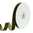 thumbnail image 1 of Uxcell 0.63 Inch x 10 Yard Velvet Ribbons Single Faced Vintage Velvet Ribbons Spool for Decor DIY Army Green, 1 of 6
