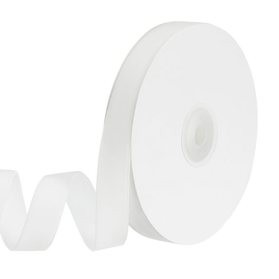 Uxcell 0.63 Inch x 10 Yard Velvet Ribbons Single Faced Vintage Velvet Ribbons Spool for Decor DIY White