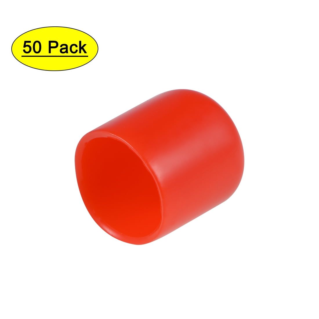 Uxcell Screw Thread Protectors End Cap Vinyl Red 50pcs 0.63