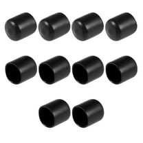 Uxcell 0.63'' Screw Thread Protectors Rubber Vinyl End Caps Rubber Black 10pcs