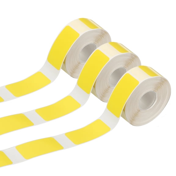 Uxcell 0.63 x 1.1 Inch Food Storage Labels, 3 Roll (210pcs Per Roll) Refrigerator Freezer Marker Adhesive Paper Sticker for Jars Bottles Containers, Yellow