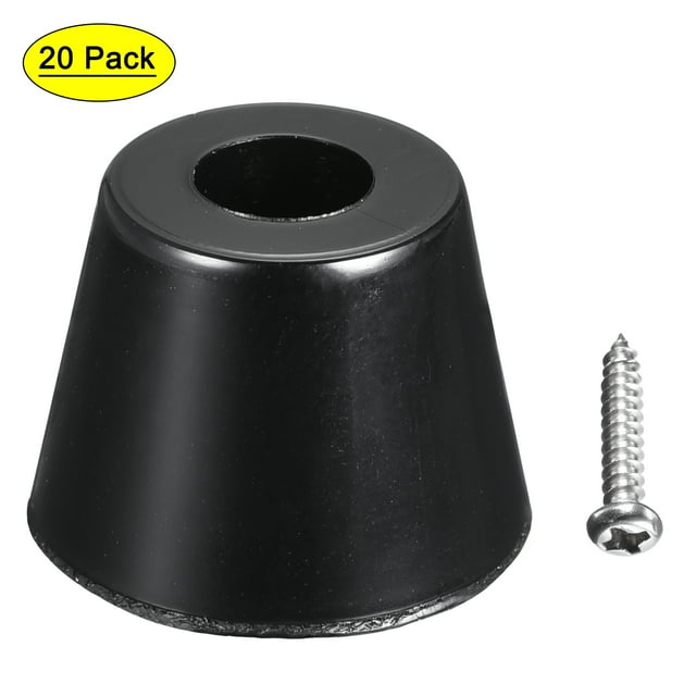 Uxcell 0.67" W x  0.51" H Rubber Bumper Feet, Stainless Steel Screws and Washer 20 Pack