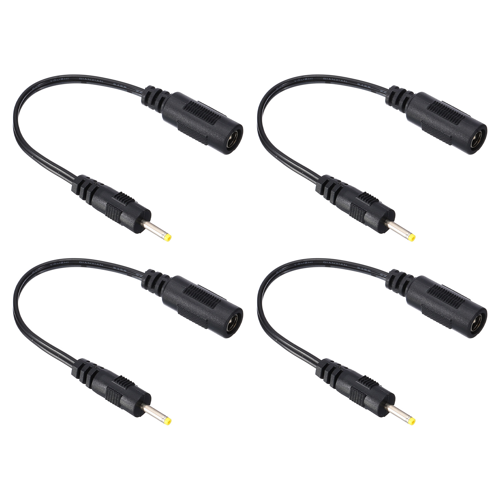 Uxcell 2.5x0.7mm DC Male Barrel Connector Jack - Solderless Adapter, 5 Pack