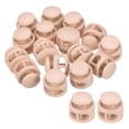 thumbnail image 1 of Uxcell 0.7" Dia Cord Locks Round Double Hole Elastic Cord Fastener Khaki 16 Pack, 1 of 5