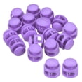 thumbnail image 1 of Uxcell 0.7" Dia Cord Locks Round Double Hole Elastic Cord Fastener Purple 16 Pack, 1 of 5