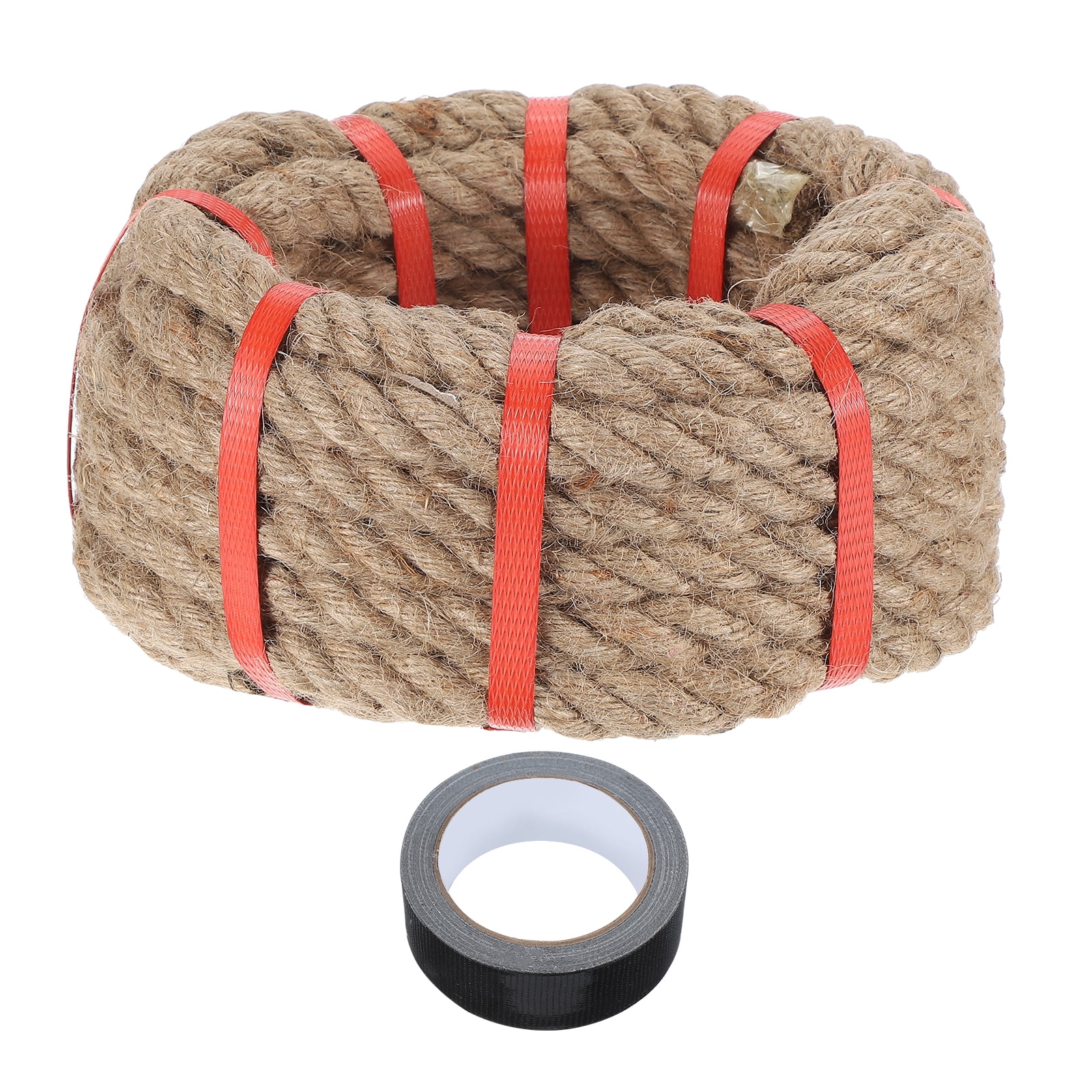 Uxcell Jute Rope Heavy Natural Thick Twisted Rope with Tape for Crafts ...