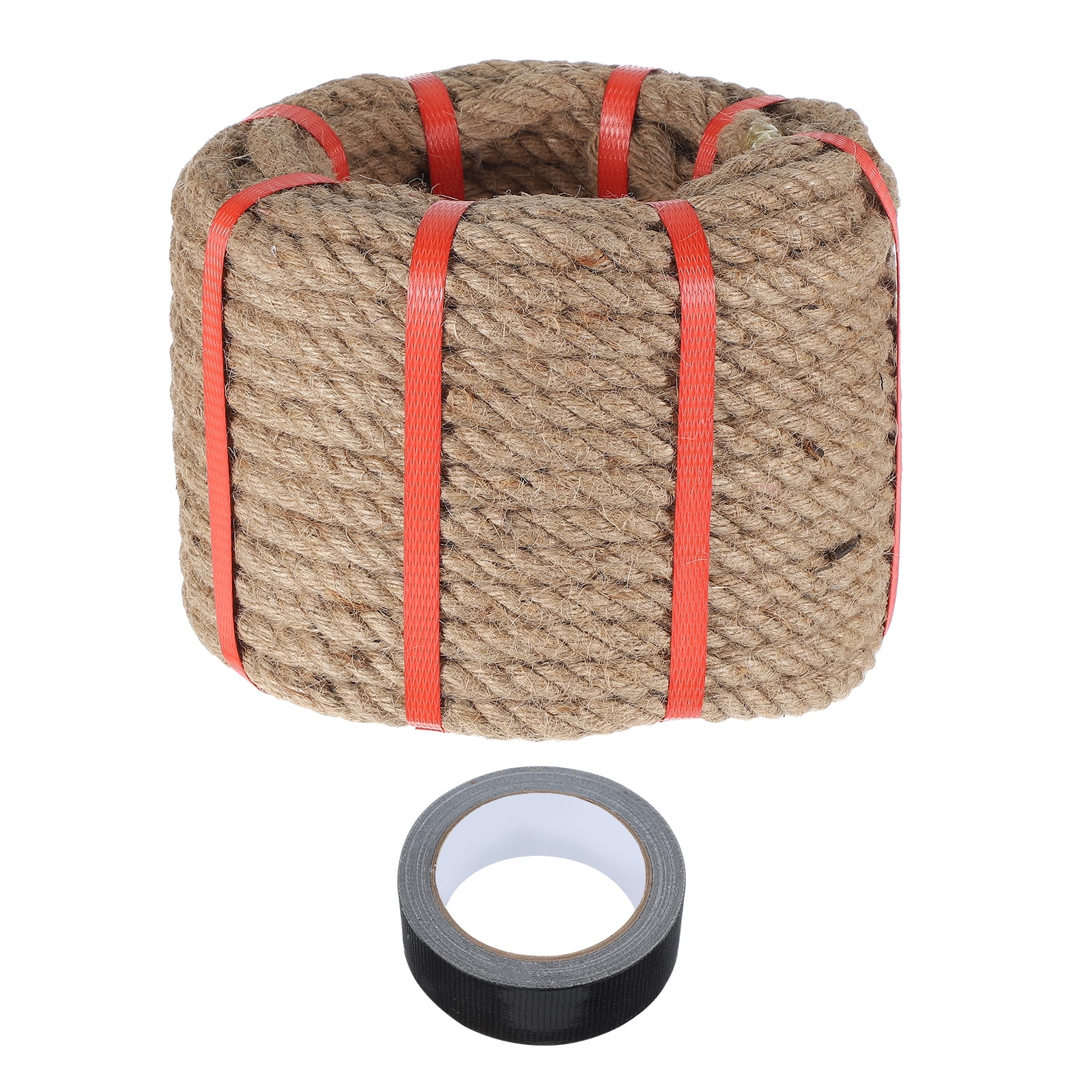 Uxcell Jute Rope Heavy Natural Thick Twisted Rope with Tape for Crafts ...