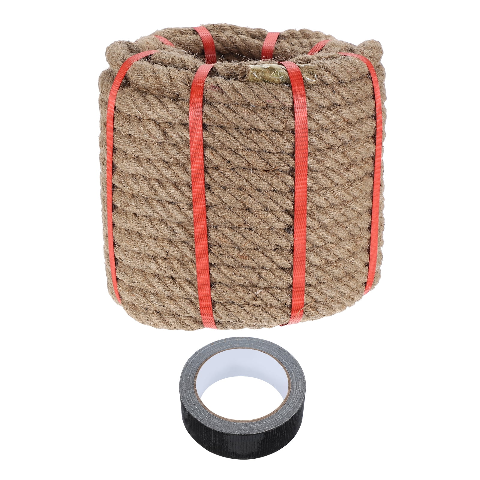 Uxcell Jute Rope Heavy Natural Thick Twisted Rope with Tape for Crafts ...