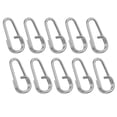 thumbnail image 1 of Uxcell 0.7" Stainless Steel Fishing Quick Snaps Clips Oval Split Rings Fishing Tackle Silver 50 Pack, 1 of 6
