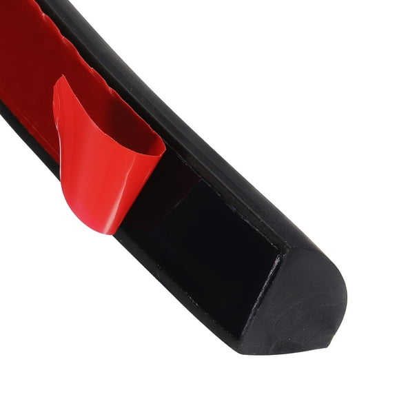 Uxcell 0.7"x0.86"x20" Flexible Quarter Round Wall Trim Single Self-adhesive Black