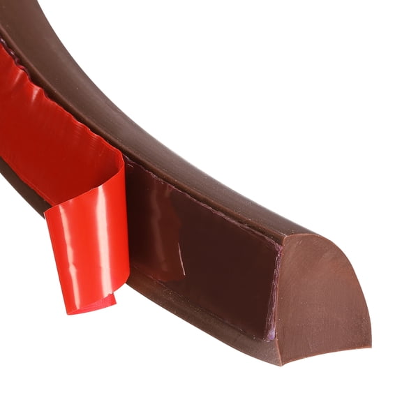 Uxcell 0.7"x0.86"x20" Flexible Quarter Round Wall Trim Single Self-adhesive Coffee