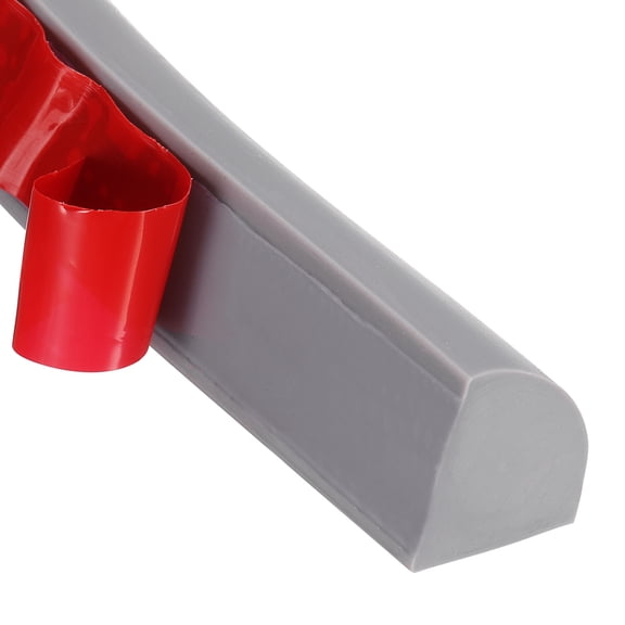 Uxcell 0.7"x0.86"x240" Flexible Quarter Round Wall Trim Single Self-adhesive Gray