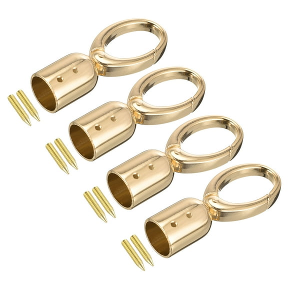 Uxcell 0.71" Cord End Cap Terminators Cord Finding for Tassel Making, 4 Pack Gold