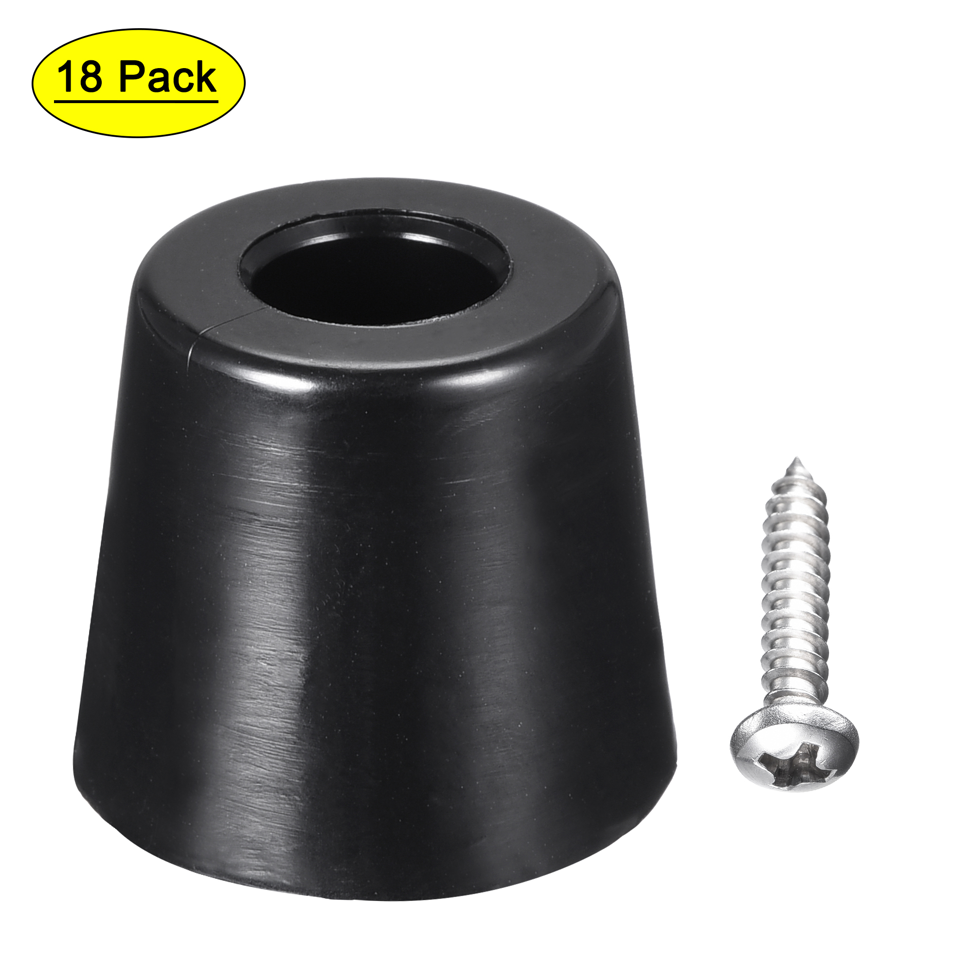Uxcell 0.75" W x  0.63" H Rubber Bumper Feet, Stainless Steel Screws and Washer 18 Pack - image 1 of 5