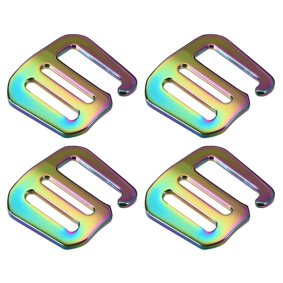Uxcell 0.75" Webbing Release G Hook Buckle Adjuster for Backpack Strap, 4Pack Multicolor