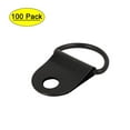 thumbnail image 1 of Uxcell 0.75'' x 0.51'' Black Metal D-Ring Picture Hanger Plate 100 Pack, 1 of 4