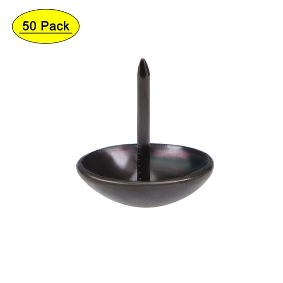 Uxcell 0.75''x0.83'' Upholstery Nails Tacks Round Thumb Push Pins Iron ...