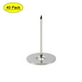 thumbnail image 1 of Uxcell 0.75''x1.18'' Upholstery Nails Tacks  Flat Head Furniture Nails Pins Iron Silver Tone 40Pcs, 1 of 4