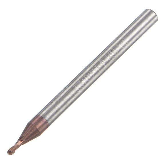 Uxcell 0.75mm Radius 4mm Shank 50mm Length HRC55 Carbide AlTiSin Coated Ball Nose End Mill