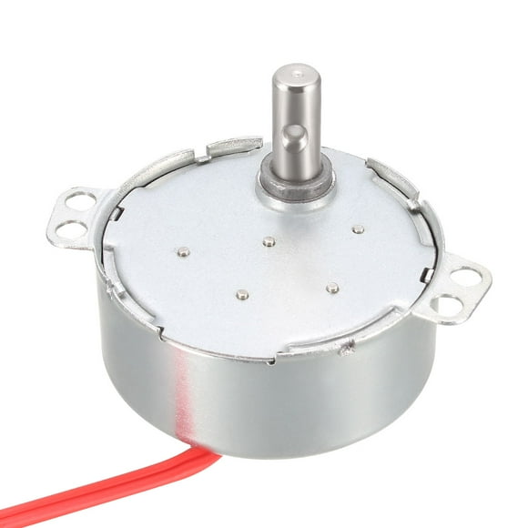 Uxcell 0.78 inch AC 24V 56RPM 5060Hz CCW 4W Synchronous Motor Steel Silver Tone 1pack