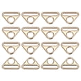 thumbnail image 1 of Uxcell 0.79" Adjuster Triangle with Bar Swivel Clip D Dee Ring Buckle, 16Pack Gold, 1 of 5