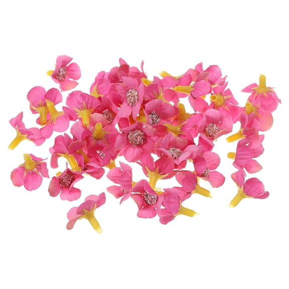 Uxcell 0.79" Artificial Daisy Flower Heads, 50 Pack Silk Daisy Fake Heads for Wedding DIY Craft, Dark Pink