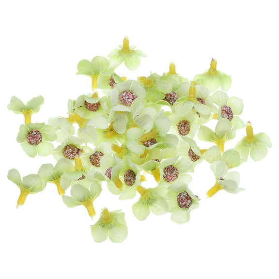 Uxcell 0.79" Artificial Daisy Flower Heads, 50 Pack Silk Daisy Fake Heads for Wedding DIY Craft, Green