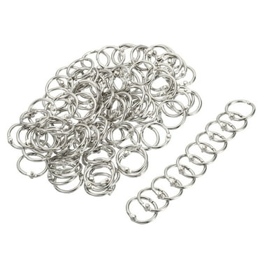 Uxcell 0.79" Dia Detachable Binder Rings Index Snap Metal Clips Silver Tone 100 Pack