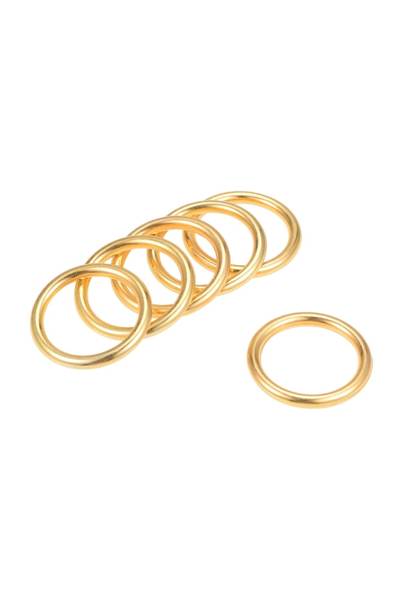 0.79'' O Rings Buckle for Hardware Bags Belts Craft DIY Accessories Zinc Alloy Gold Tone 6pcs
