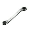 thumbnail image 1 of Uxcell 0.79'' x 0.87'' Reversible Ratcheting Wrench Metric Offset Double Box End Carbon Steel Silver Tone 1pcs, 1 of 5
