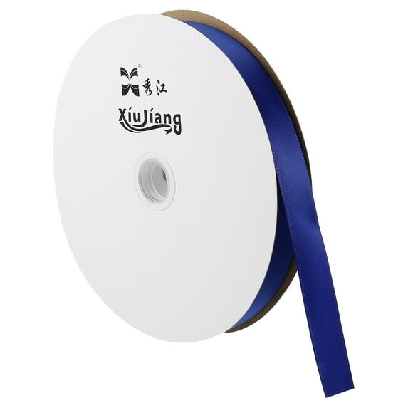 Uxcell 0.79" x 100 Yards Double Face Decorate Crafts Roll Satin Ribbon Dark Blue