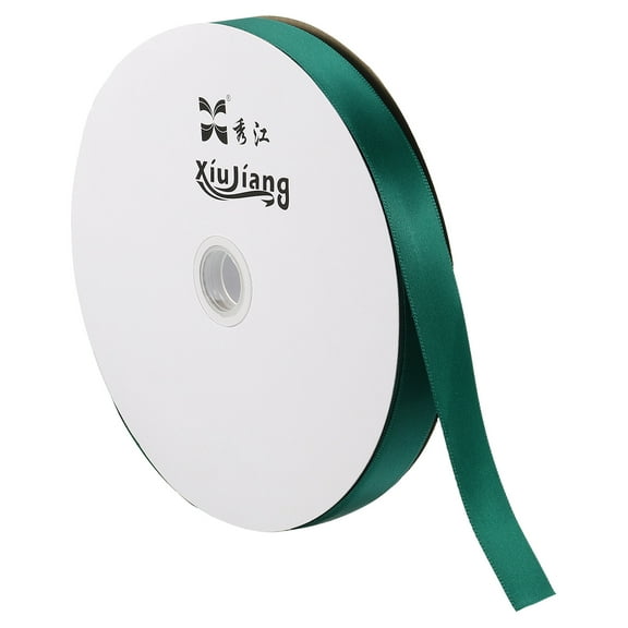 Uxcell 0.79" x 100 Yards Double Face Decorate Crafts Roll Satin Ribbon Emerald Green
