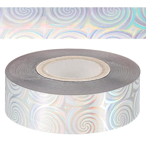 Uxcell 0.79"x400Ft Hot Stamping Foil Paper Roll, Silver Style 2