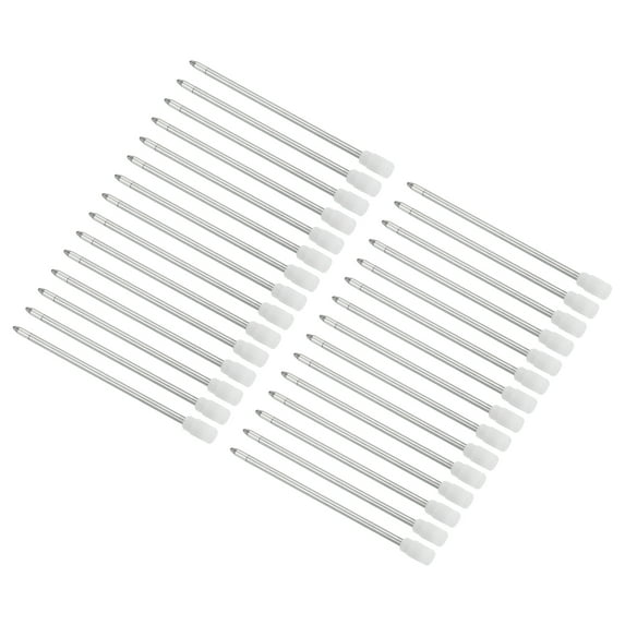 Uxcell 0.7mm Pen Ink Refills, 30 Pcs Ballpoint Refill Medium Point Metal Compatible Replacement for Writing Office, Red