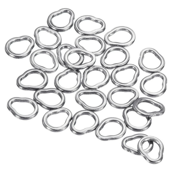 Uxcell 0.7x6mm Fishing Split Rings, 25 Pack 304 Stainless Steel Solid Ring Wire Snap Ring for Saltwater Freshwater