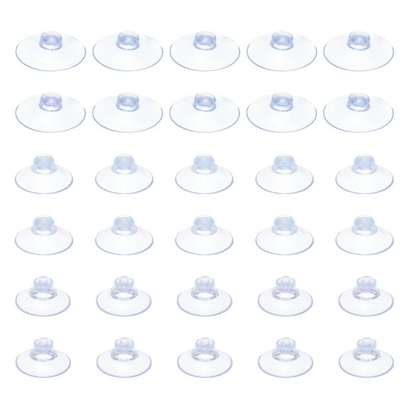 Uxcell 0.8/1.2/1.8 Inch Suction Cups Sucker Pads Without Hooks for Home Kitchen Hanging, Clear 30 Pack