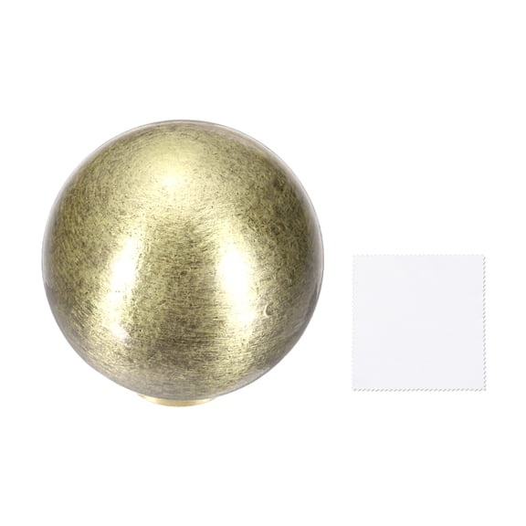 Uxcell 0.8" Ball Tall Lamp Finials, Lamp Cap Knob Decoration Screw Cap Nuts with Cleaning Cloth for Table Floor Lighting Fixtures Shade Holder Retro Decorative, Bronze