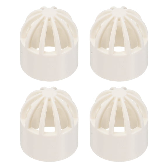 Uxcell 0.8 Inch (20mm) Fish Cover Permeable Cap, 4Pcs Aquarium Guard, White