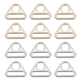 thumbnail image 1 of Uxcell Triangle Buckle Adjuster, Triangle D Ring Metal Buckles with Bar Swivel Clip for Bag Straps Webbing Dog Tag Clip Silver/Light Gold 0.8 Inch, 1 of 7