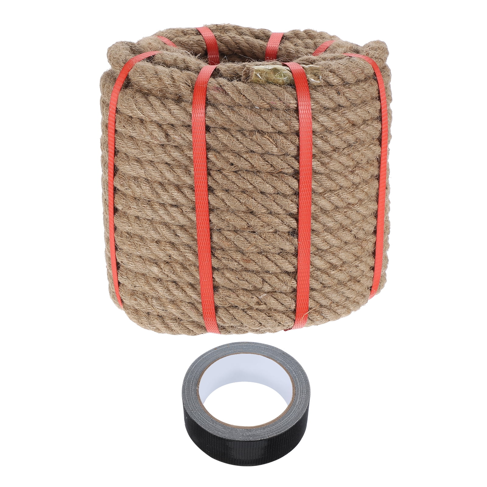 Uxcell 0.8 Inch x 98ft Heavy Natural Jute Rope Thick Twine Rope with ...