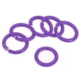 thumbnail image 1 of Uxcell 0.8" OD 0.6" ID Loose Leaf Rings Binder Ring Plastic for Book DIY Scrapbook Notebook, Purple 100 Pack, 1 of 5