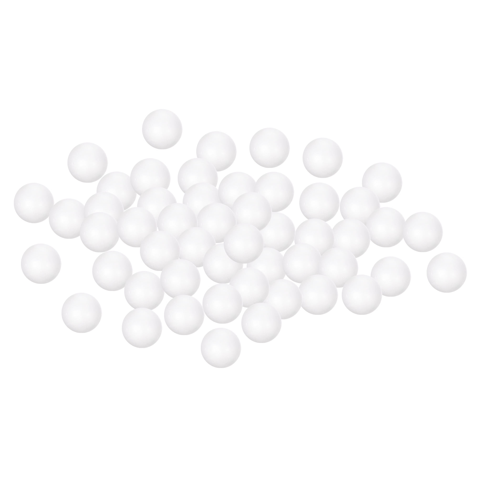 Uxcell 0.8" White Polystyrene Foam Balls Solid for Art and Crafts 200 ...