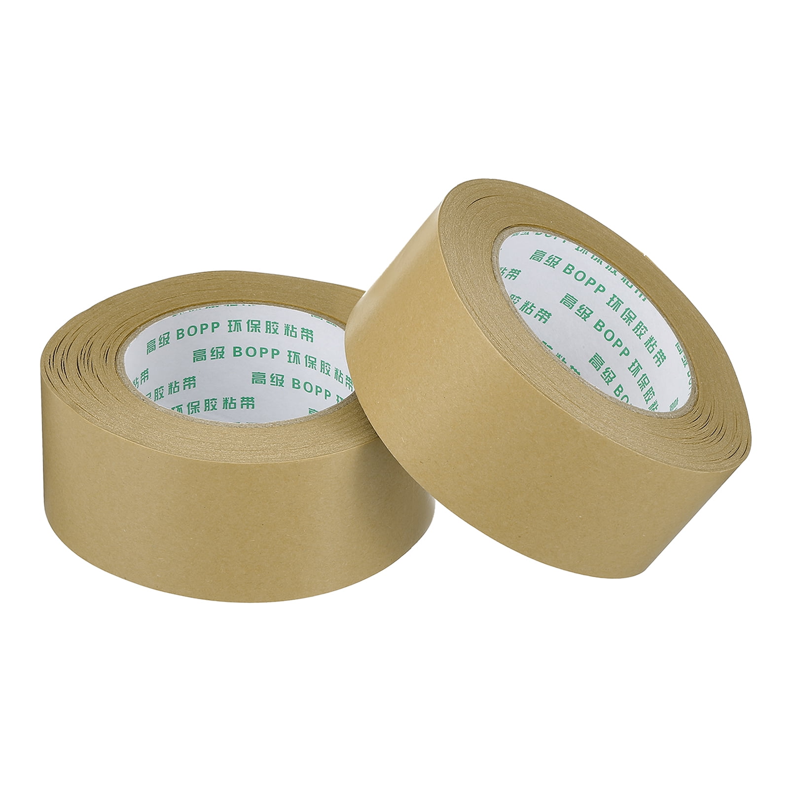Uxcell 0.8" x 55 Yards Brown Packing Tape, 2 Roll Heavy Duty Kraft Tape for Sealing Cardboard Boxes
